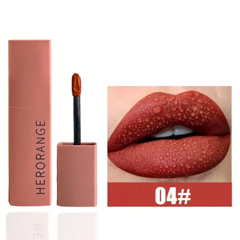Herorange Velvet Matte Lip Mud - Long-Lasting Non-Fading Student-Friendly Matte Finish Lipstick