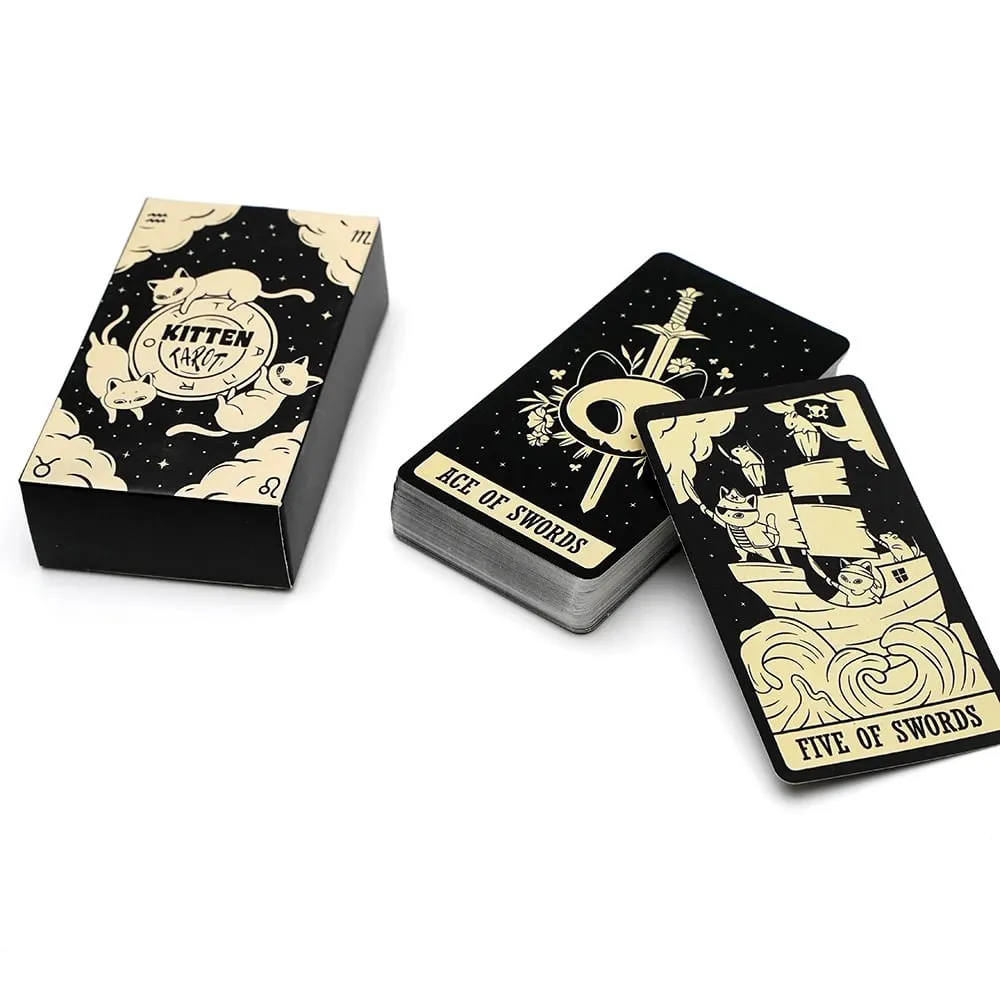 78pcs Cards Deck Kitten Tarot Cards Oracle Card Fate Divination Leisure Entertainment Family Gatherings Tarot Card Board Game — image 2