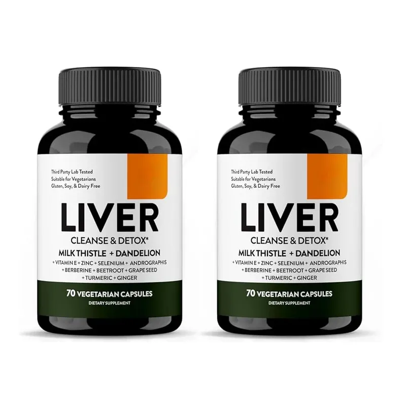 Liver Cleanse Detox & Repair Support 70 Veg Capsules Supplement for Liver Digestive Health and Renew for Men & Women Smoker