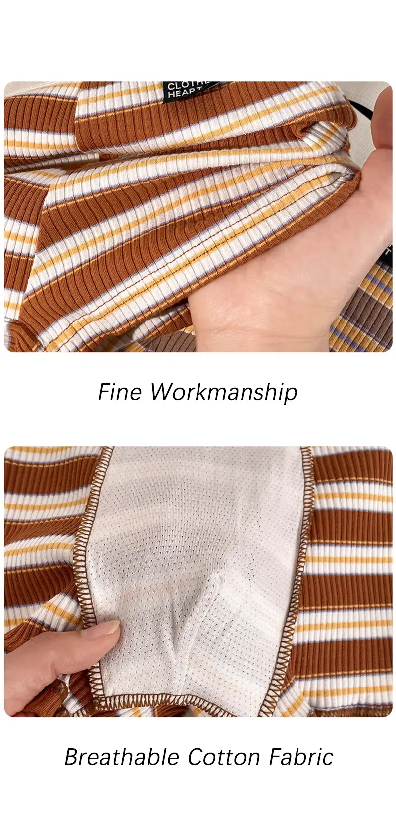 Men's Cotton Panties Sexy Stripe Comfortable Underpants Elastic Breathable Boxer Shorts U Bulge Pouch Male Underwear Cueca Homme — image 5