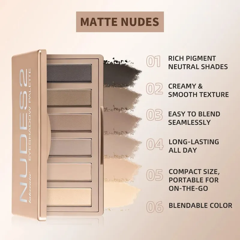 10Pcs Lip Balm Lipstick Concealer Palette Nudes Eyeshadow Palette Makeup Brushes Xmas Drawstring Bag Woman Makeup Christmas Gift — image 5