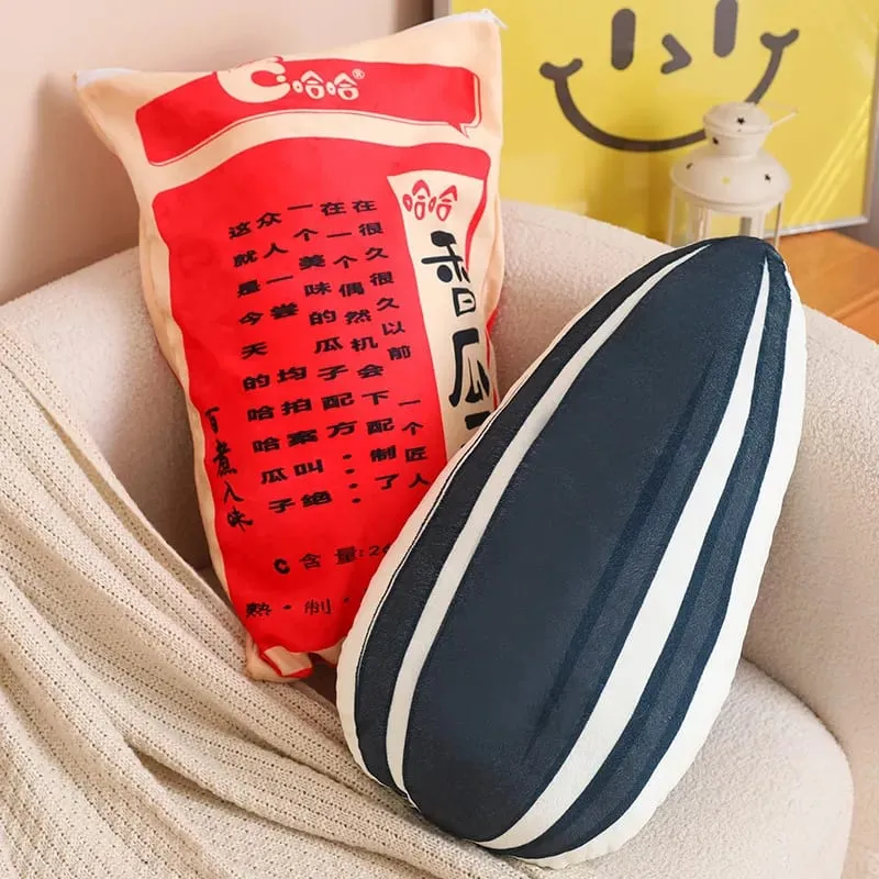 New Giant Size Simulation Chinese Bag Of Melon Seed Plush Toys Soft Soothing Pillow Mattress For Kids Family Funny Toys For Kids — image 7