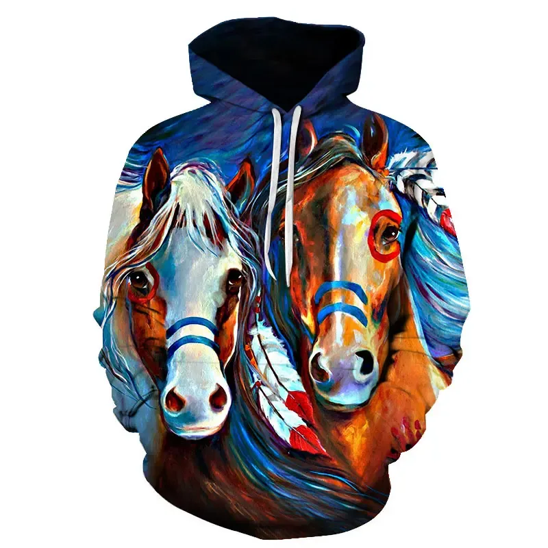 Horse Win Instant Success 3D Print Hoodies Interesting implication Animal Design Men Women Streetwear Pullover Casual Sweatshirt — image 35