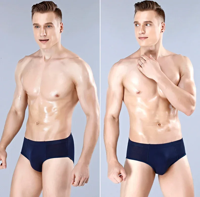 3 Packs Set Plus Size Solid Breathable Men Briefs Sexy Bamboo Fiber Hot Man Undrewear Black Sexy Male Panties New 5XL 6XL 2024 — image 18