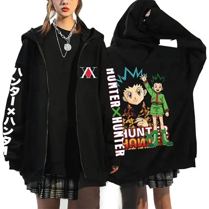 Unisex Anime Hunter X Hunter Killua Zoldyck Gon Print Hoodie Zip Hoodies Loose Casual Streetwear Men And Women Classic Simple — image 23