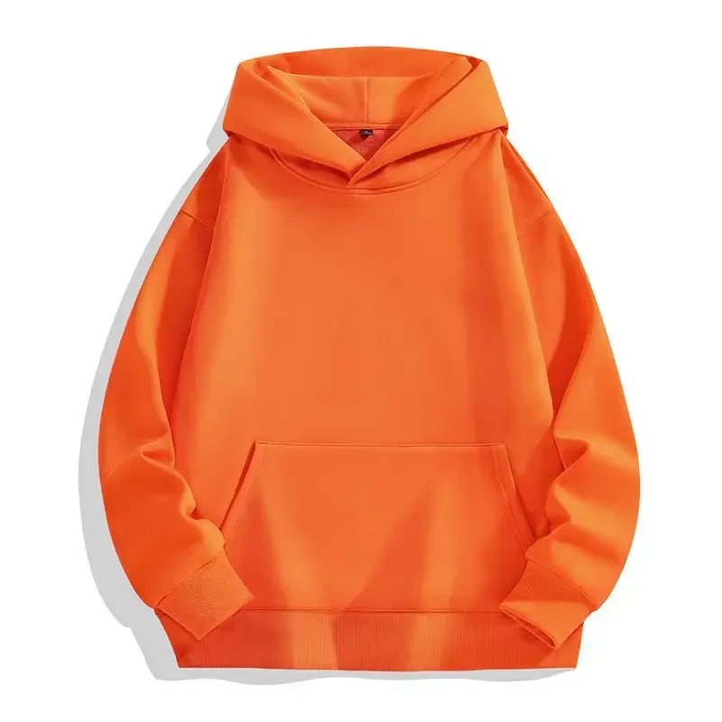 480GSM Winter Men's 100% Cotton Oversized Hoodies No String Casual Streetwear Sporty Hooded Sweatshirts Heavy Fleece Pullovers — image 11