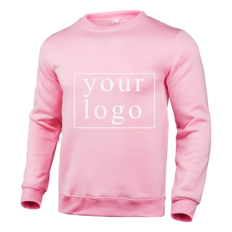 Your Own Design Brand Logo/Picture Personalized Custom Anywhere Men Women DIY Round neck long sleeved pulloverhoodie Fashion New — image 3