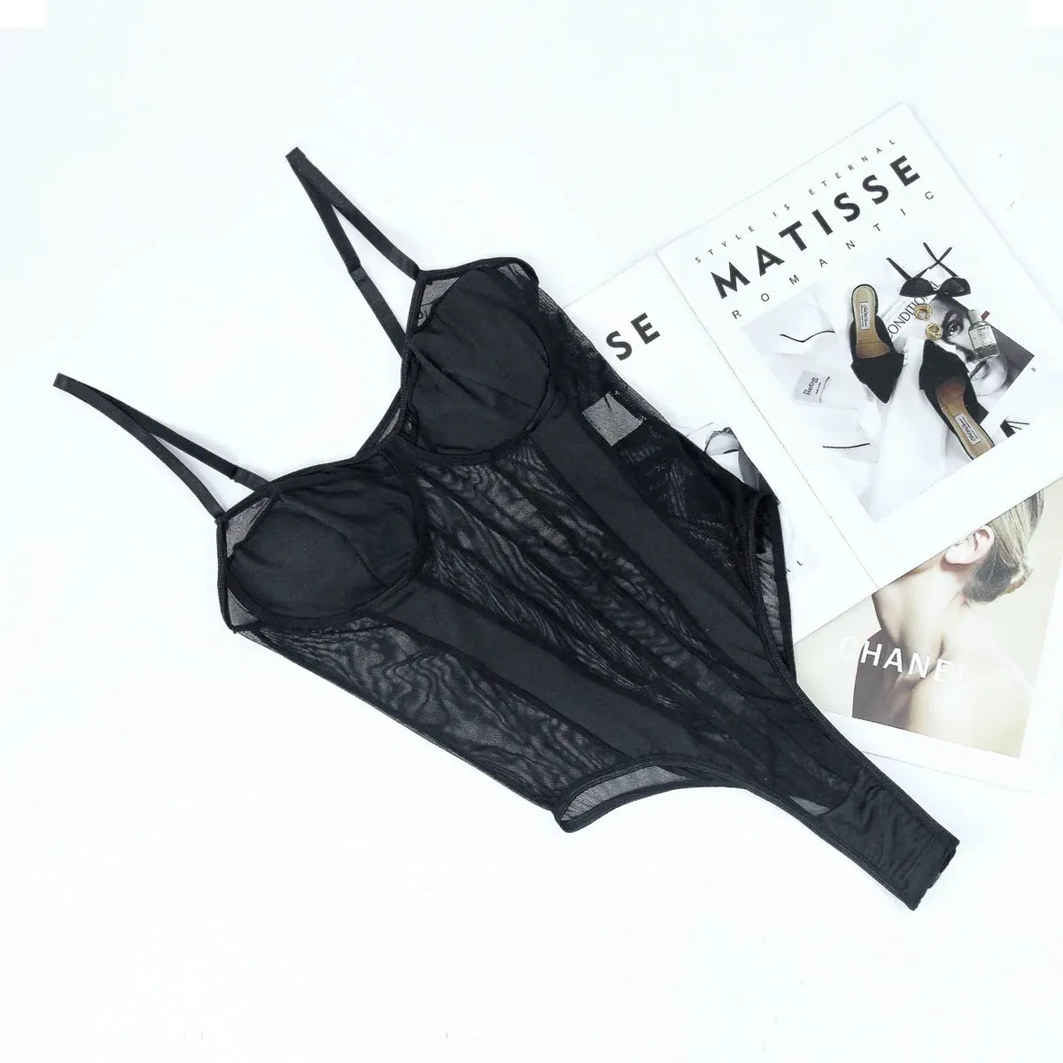 Sexy Tight Fitting Women's Clothing Deep V-neck Shaping Adjustable Shoulder Straps Reinforced Soft Padded Bra Top — image 8