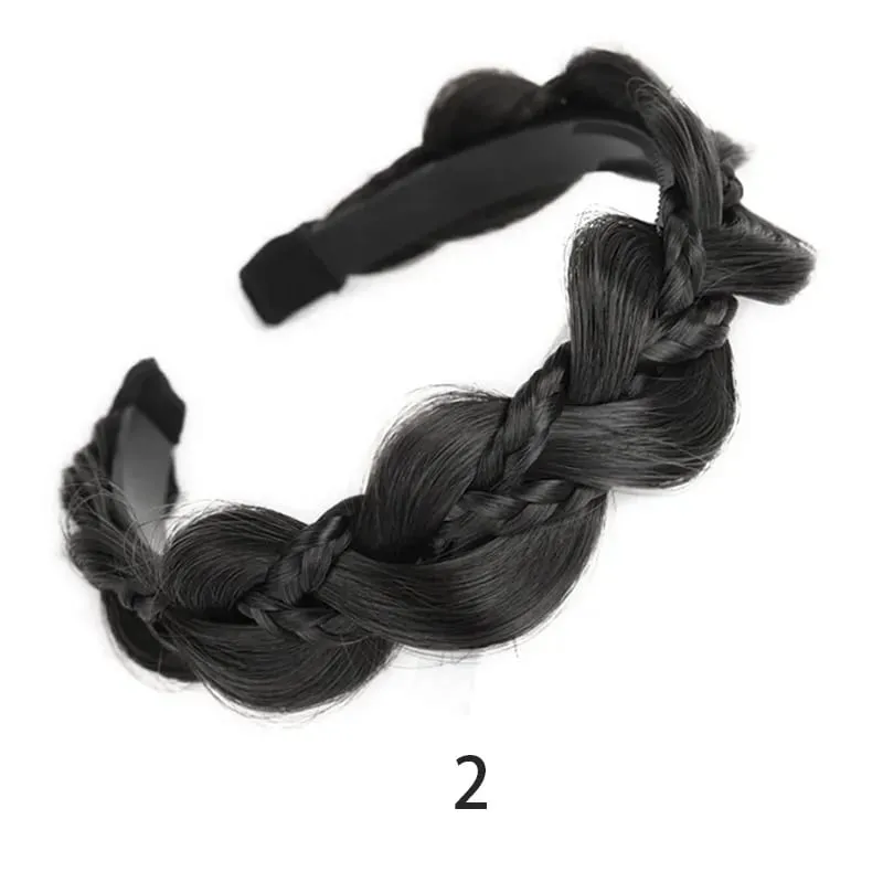 Twist Braid Headband Synthetic Fishbone Braid Wig Headband 1pc Non-Slip Twist Braid Hair Hoop Hair Accessories For Women Girls — image 8