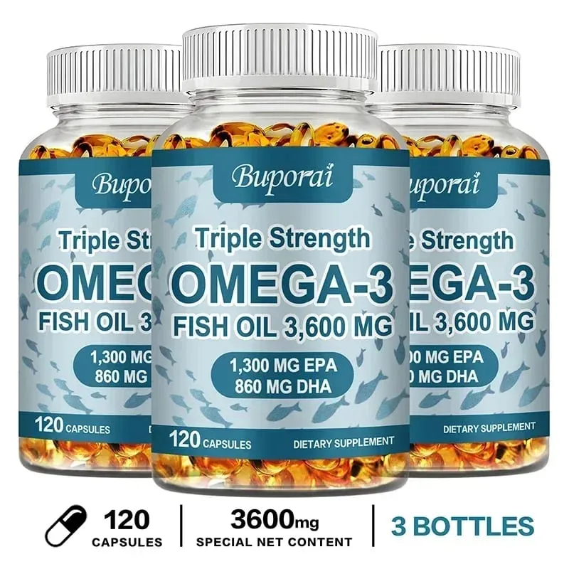 Omega 3 Fish Oil - Rich in EPA+DHA Supports Joint Brain and Eye Health Enhances Immune Function and Antioxidant