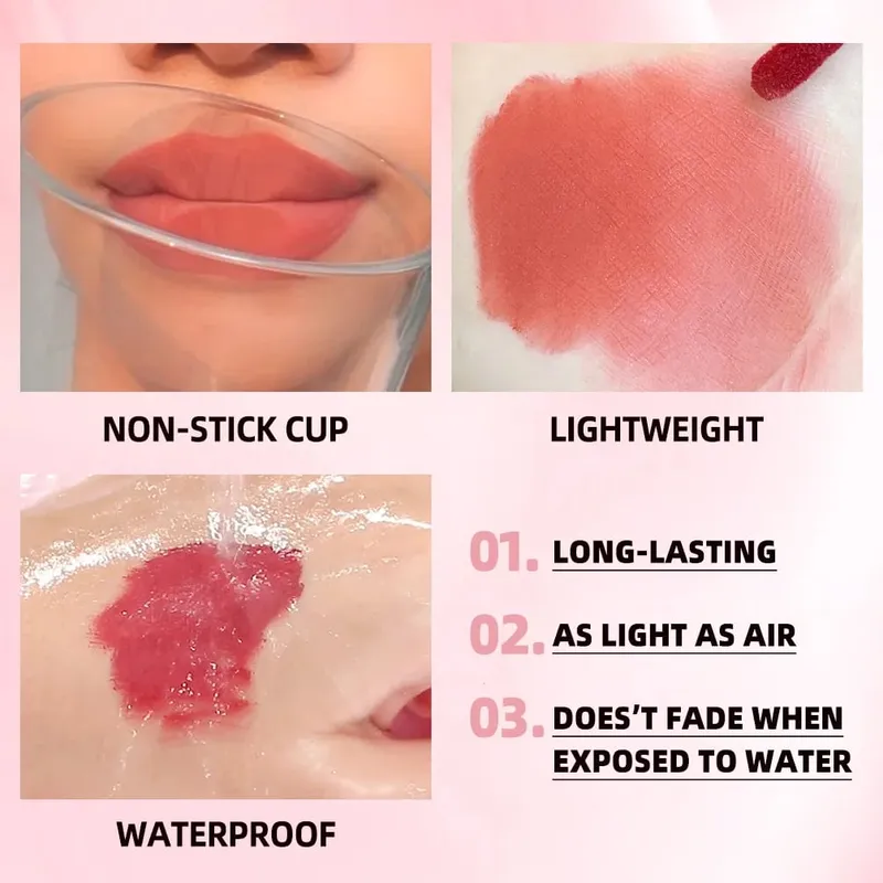 12 Colors Matte Lipgloss Kits Waterproof Long Lasting Liquid Lipstick Nude Purple Lip Mud Cosmetics Sets Lip Glaze Tint