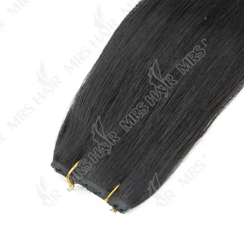 XO Twin Tabs Butterfly Hair Weft Extensions Lidské vlasy Dvojitá injekce PU Weft Hole Ploché Twin Tabs Skutečné přírodní mikrolinkové vlasy
