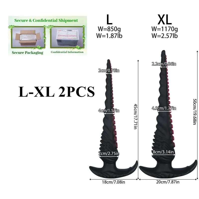 Superยาวขนาดใหญ่Anal PlugแฟนตาซีTentacle Anal Trainer Dilatorปลั๊กหนาDildo Big Butt Plugเพศของเล่นสำหรับผู้หญิงผู้ชายbutt Plug — image 16