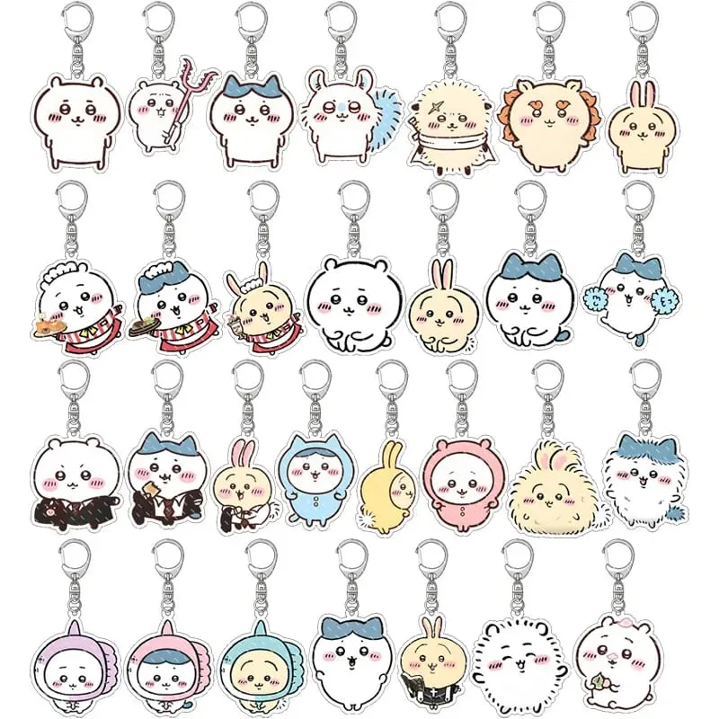 yiji Pendant Anime Comic Acrylic Peripheral Keychain Hachiware Usagi Cute Pendant Bag Hanging Decoration Decoration — image 1