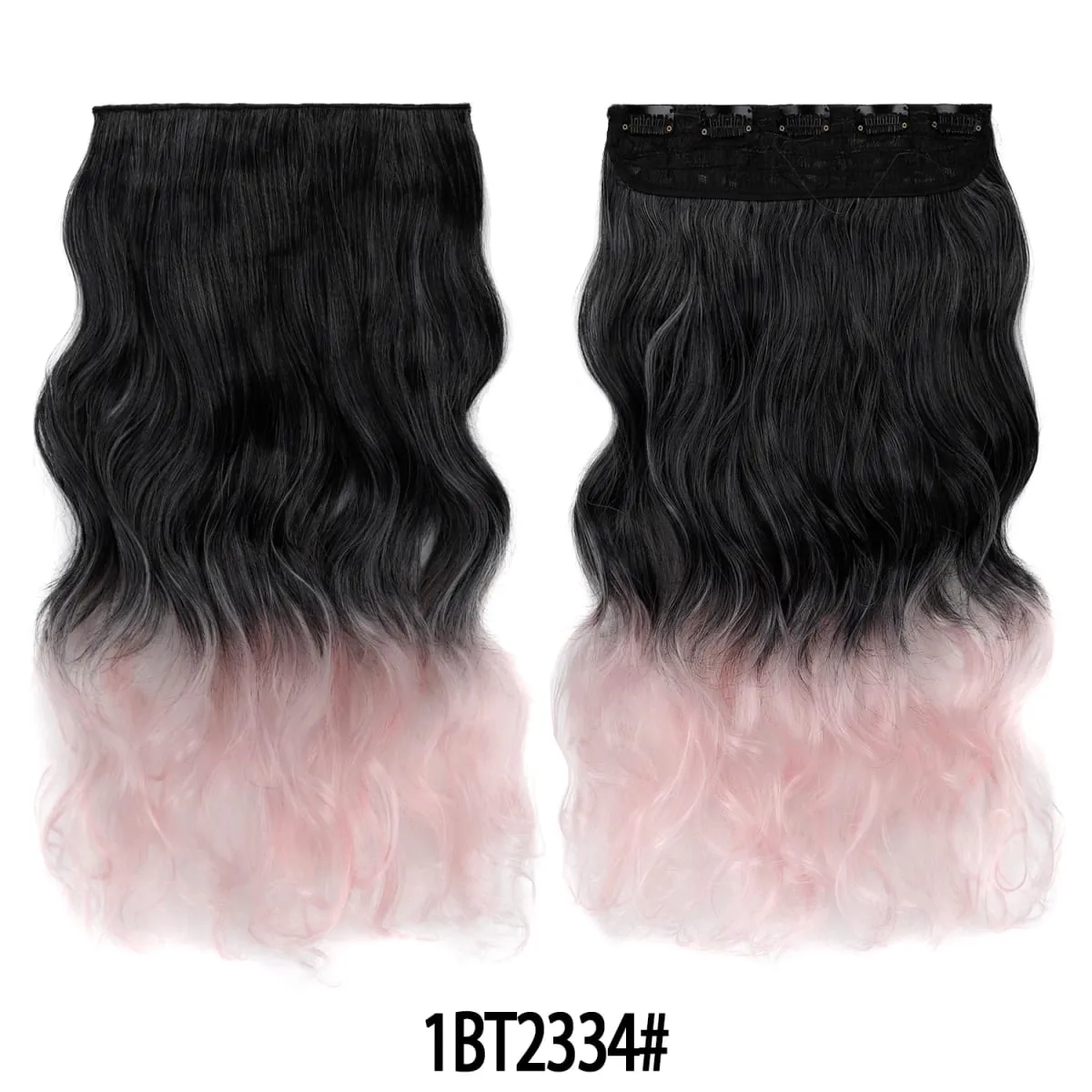 Jeedou One Piece 5 Clips Wavy Ombre Clip In Hair Extensions Long Water Wave Συνθετικά Σγουρά Μαλλιά Κομμάτι Rainbow Χρωματιστά Μαλλιά — image 16