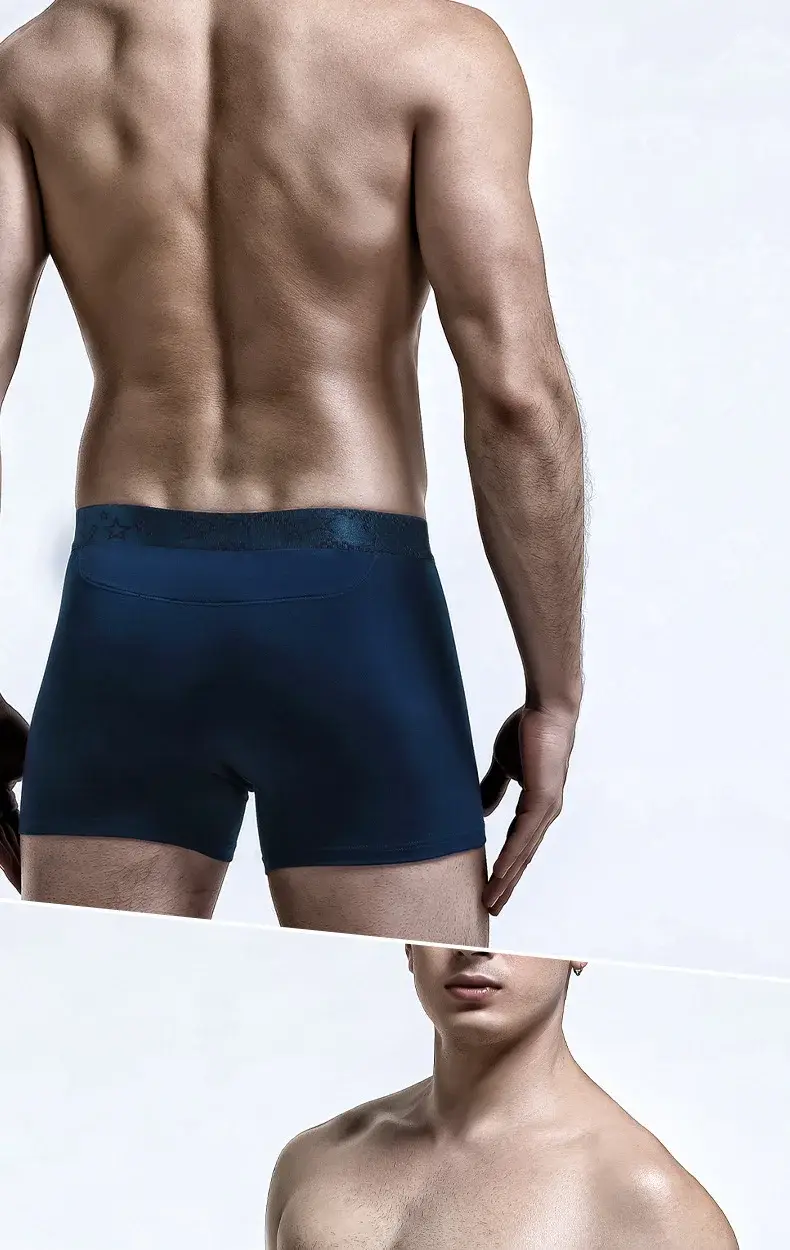 Boxer homme short Push Up sous-vêtements Modal Pantie homme respirant magnétique glace soie balle séparation poche caleçon Cueca — image 9