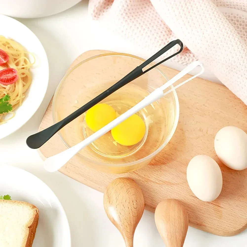 1PC Egg Whisk Plastic Multifunctional Mini Hand Egg Beater Kitchen Utensil with Teaspoon Egg Baking Tools Cream Stirring Stick — image 8