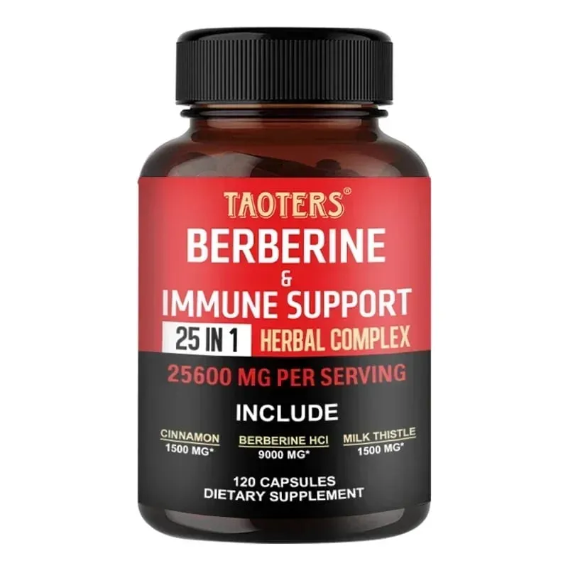 Berberine Capsules Contain Ceylon Cinnamon and Milk Thistle To Support Glucose Balance Liver Health Digestion and Weight Loss