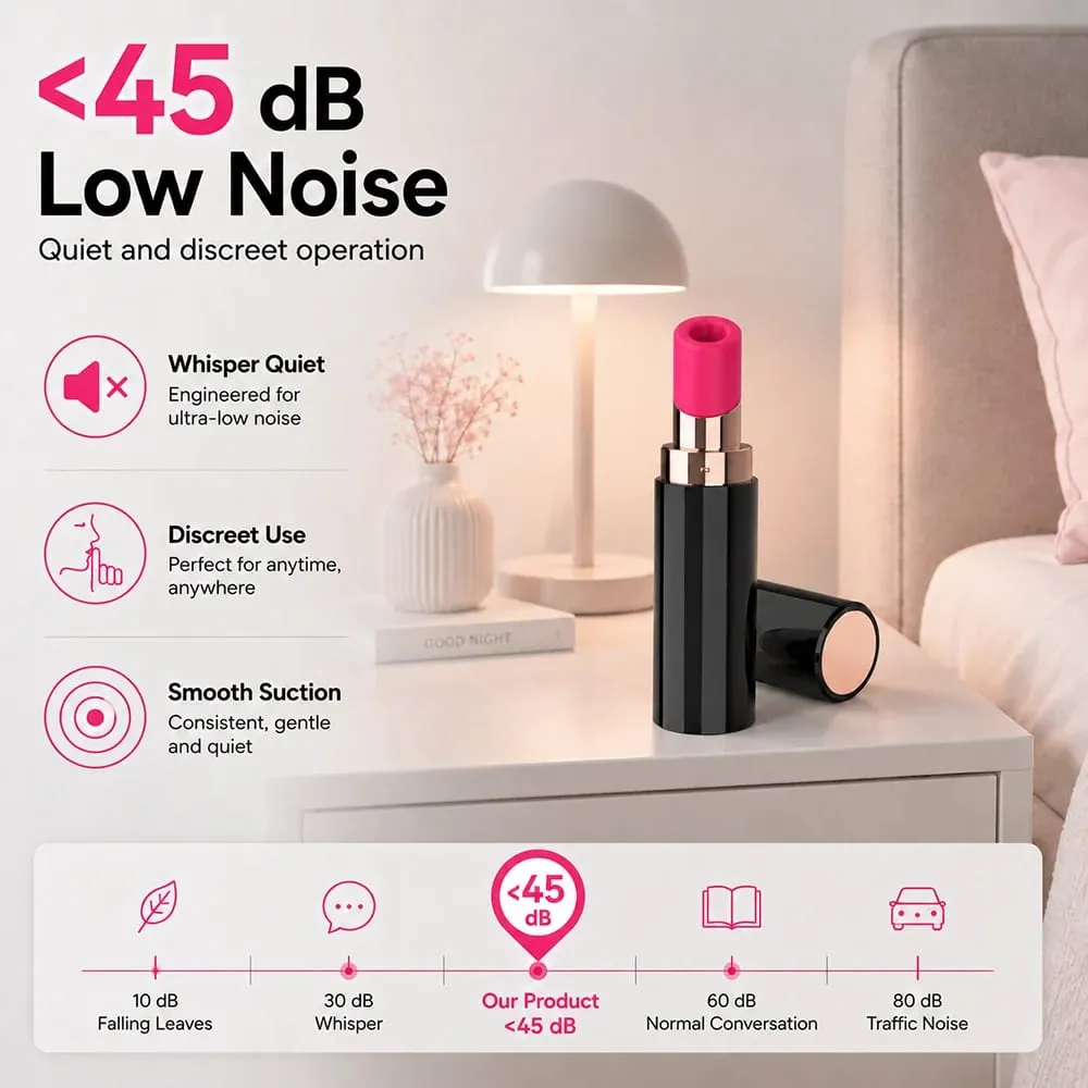 6 โหมด Clitoral ดูดลิปสติก Vibrator สำหรับผู้หญิง Quiet แบบพกพาหัวนมนวด Masturbator ของเล่นสำหรับผู้ใหญ่ Stimulator — image 5