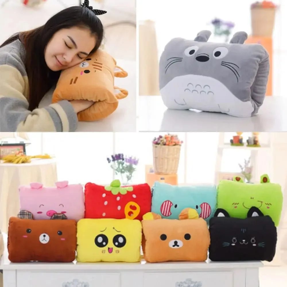 Novas almofadas de pelúcia das crianças pp algodão animal mão aquecedores luvas dos desenhos animados brinquedo nap travesseiros almofadas presente — image 3