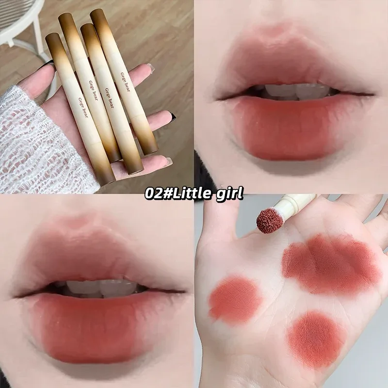 Gege Bear Velvet Matte Lip Powder Cream Long-Lasting Moisturizing Lipstick Autumn-Winter Color Natural-Looking Lip Stain — image 8