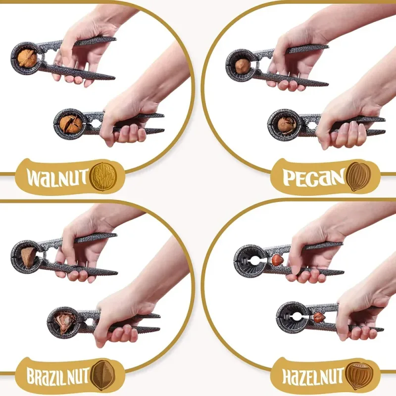 Pecan Nut Cracker Walnut Plier Opener Tool with Non-slip Handle — image 5