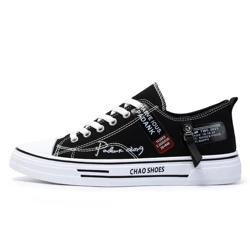 2025 Summer Men's Canvas Sneakers Low-Top Casual Breathable Shoes for Teen Trendy Lightweight Youth Streetwear Comfort Footwear — image 6