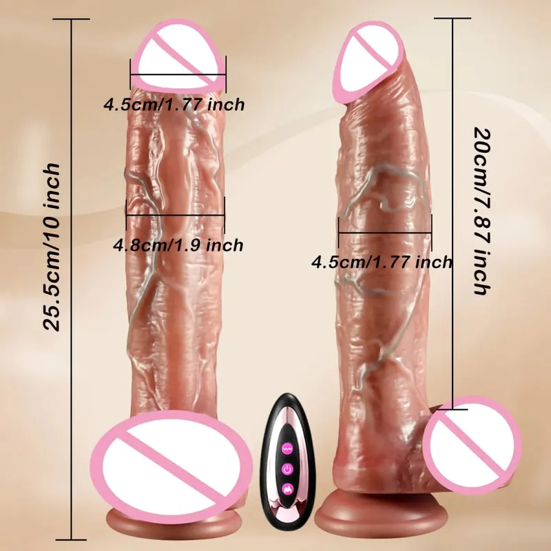 Telescopic Vibrating Thrusting Sex Toys Realistic Dildo Female Masturbation With Suction Cup Penis Remote Control Dick For Women