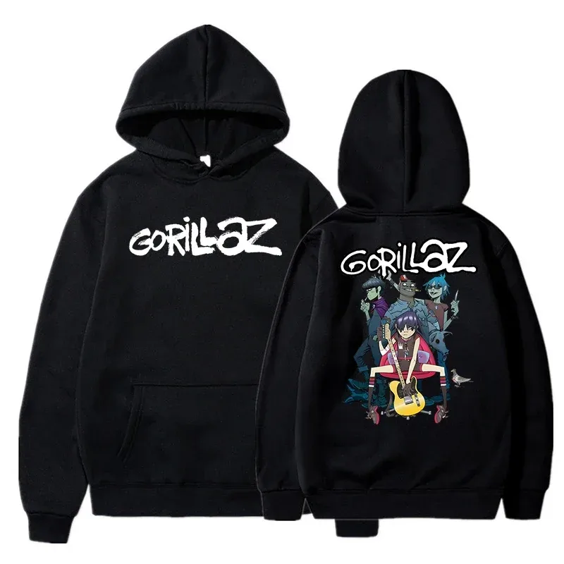 The Autumn and Winter Pullovers Long Sleeve Loose Soft Sweatshirt Streetwear Coat Gorillaz Printing Women and Men Hoode — image 13