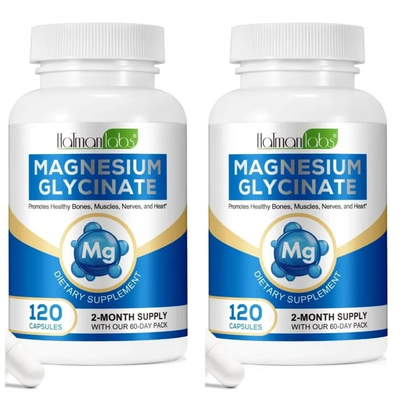 건강한 뼈 근육 및 신경 지원 성인을 위한 208mg 원소 비스글리시네이트 함유 마그네슘 글리시네이트 캡슐 120캡슐 — image 8