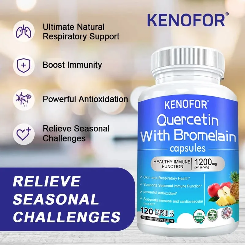 Quercetin + Bromelain komplex kapszula 1200 mg - Immun ízületek és emésztés támogatása C- és D3-vitaminnal 30/60/120 — image 4