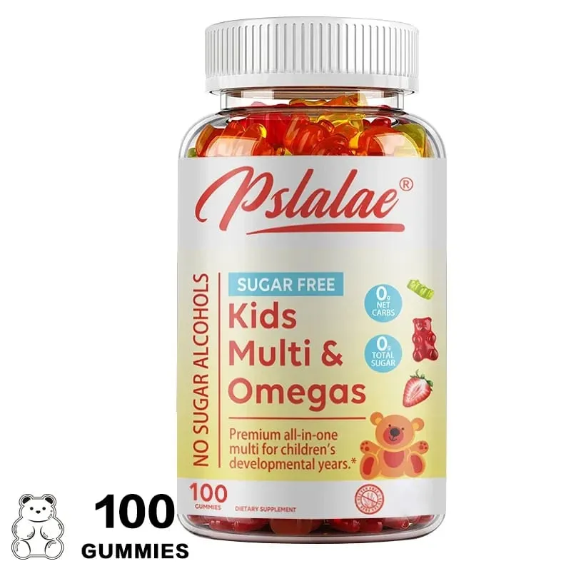 Kids Multivitamins Gummies - Boosts Immunity Promotes Healthy Brain and Body Development Provides Energy