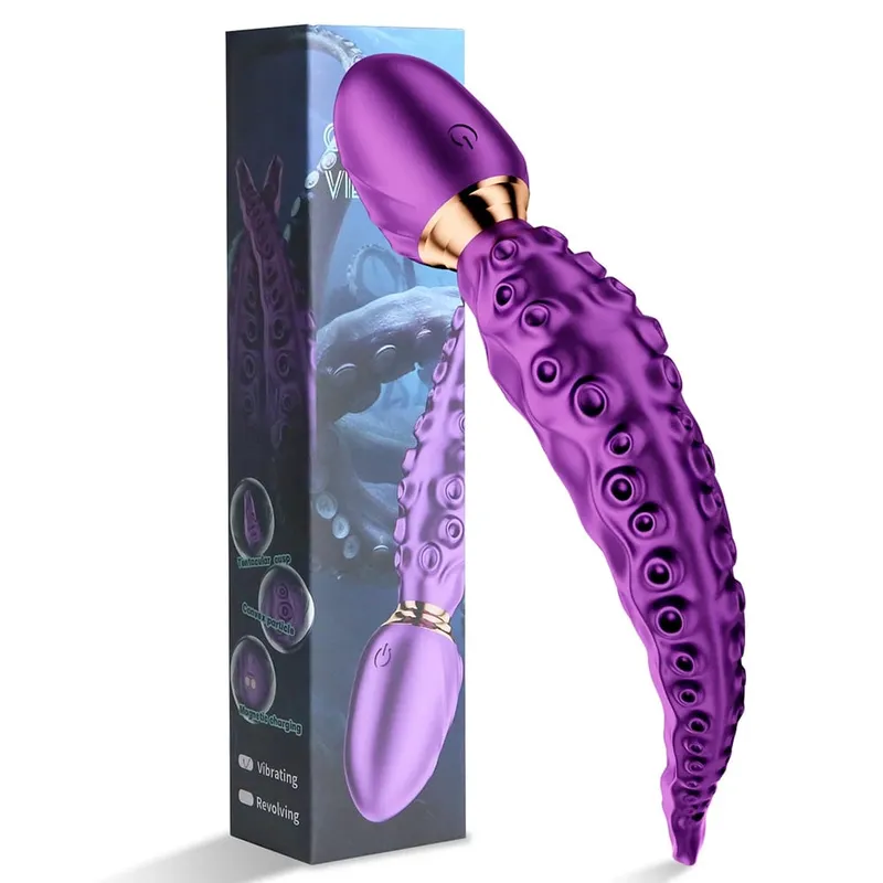 Octopus Tentacle Anal Vibrator Female G-Spot Clit Vagina Stimulation 360° Rotation Silicone Dildo Masturbation Sex Toys Women — image 8