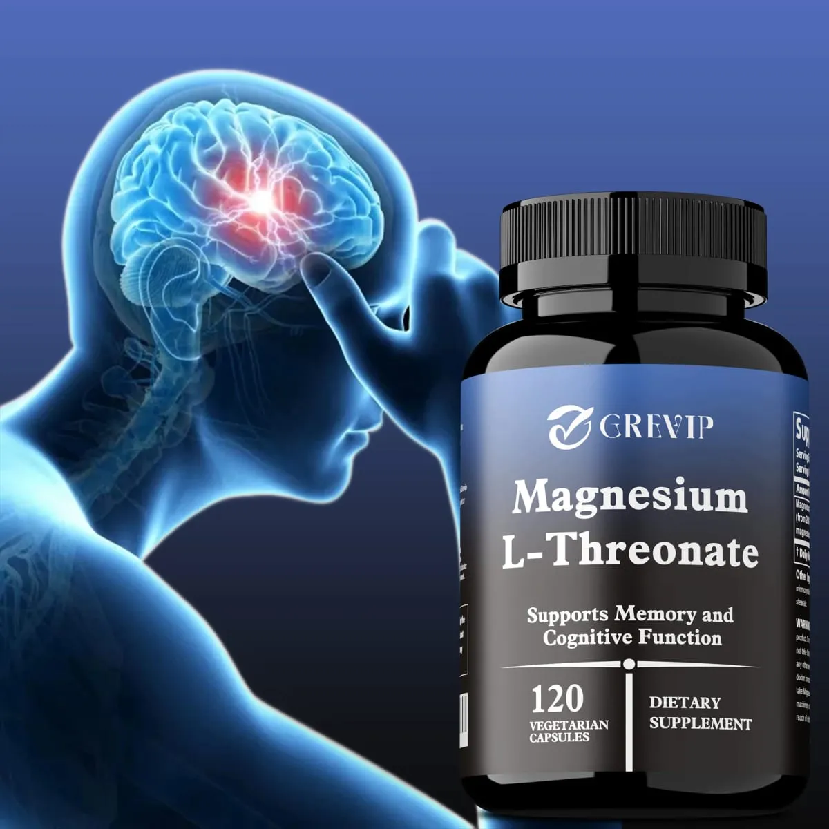 Magnesium L-Threonate Supplement – Promotes Brain Health and Enhances Memory Boosts Nerve Energy Sleep Support Cognition — image 2
