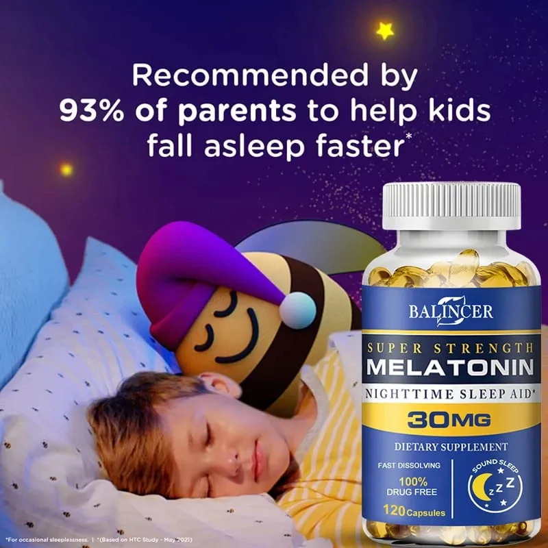 Balincer - Melatonin Sleep Dietary Supplement Supports Relaxation Stress and Healthy Sleep Non-GMO Dietary Supplement — image 6