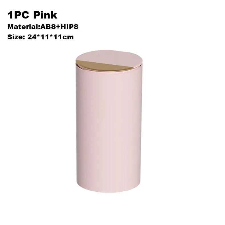 Cilindro de armazenamento de pincel de maquiagem, imprensa para abrir, elevador automático, tampa à prova de poeira, grande capacidade para lápis de sobrancelha e pincéis de maquiagem