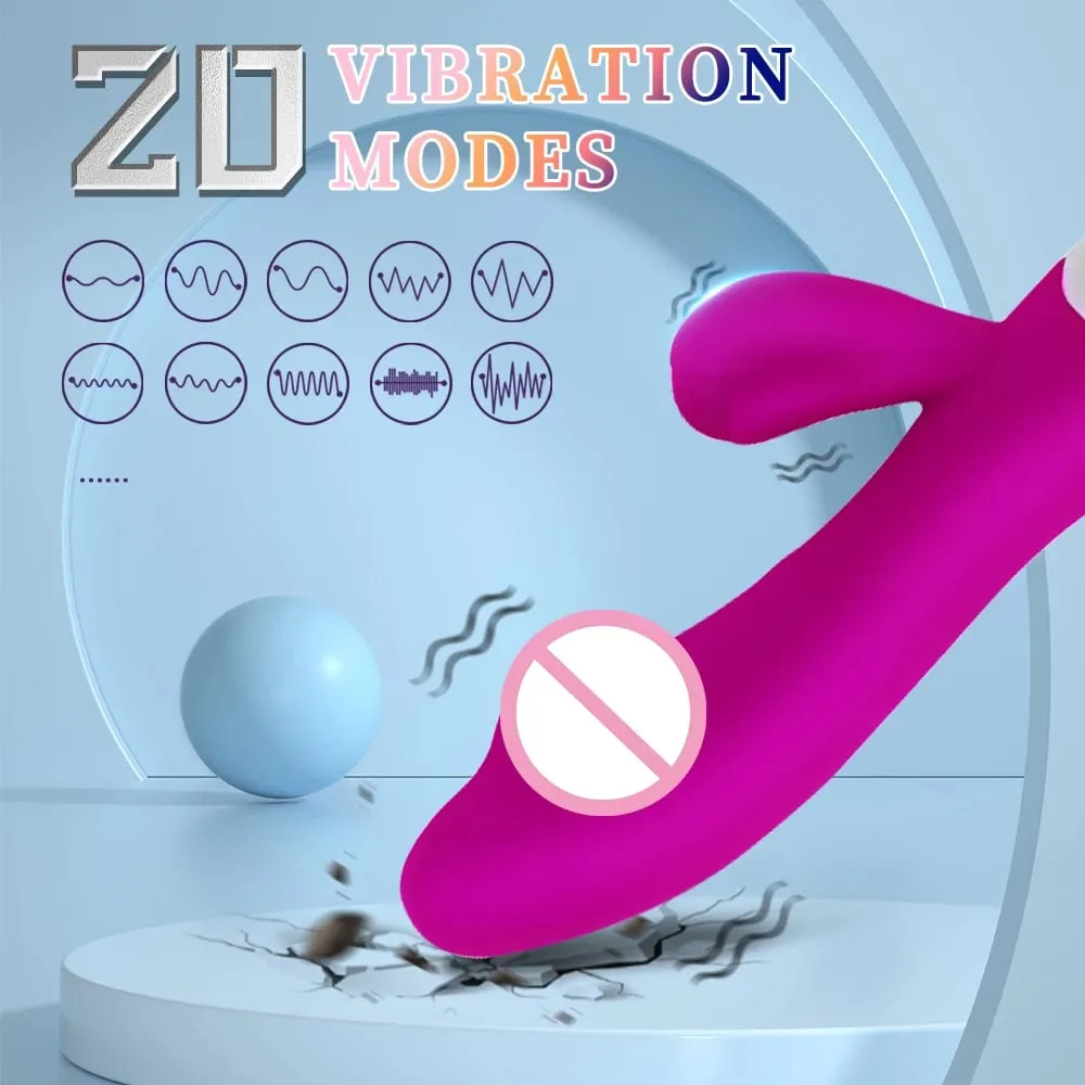 Realistic Rabbit Dildo Dual Vibrator G-Spot Clitoral Stimulation Massager Powerful Vibrating Vagina Masturbator Women's Sex Toy — image 6