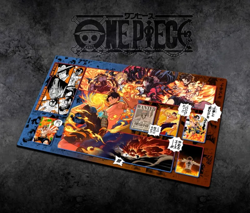60*35cm Anime One Piece OPCG GAME Card PlayMat Comic Series New Four Emperors Teach Shankusu Buggy Luffy Chopper Collection Toys