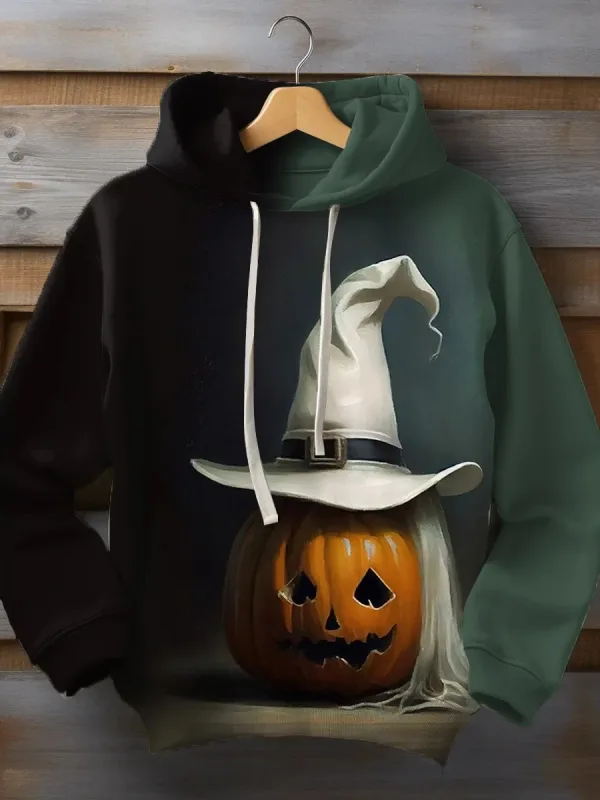 Halloween Men's Graphic Hoodie Pumpkin Prints Classic Casual 3D Pullover Holiday Fashion Hoodies Thin Style Long Sleeve Hooded — image 34