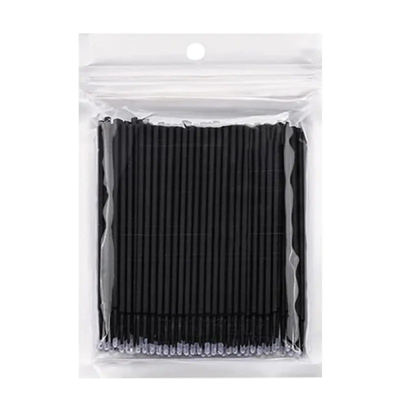 100PCS Micro Swab Applicator Eyelash Cleaning Brush Lash Extension Micro Brushes Cotton Swab Individual Eyelashes Removing Tool