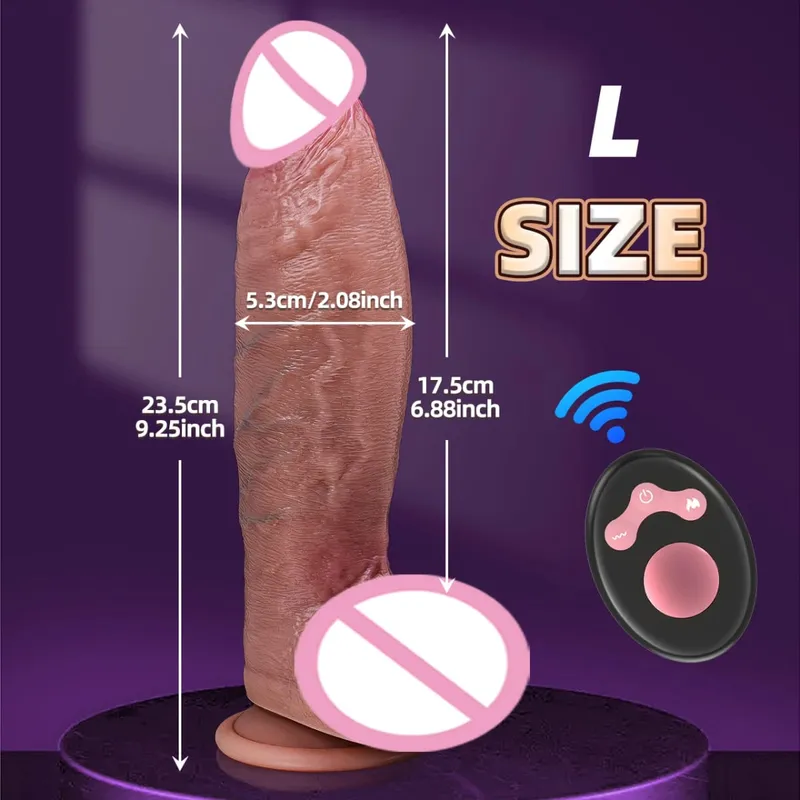 Telescopic Vibrator Dildo Heating Realistic Big Penis Female Vagina Massager Anal Plug Masturbator Sexy Adult Sex Toys For Women