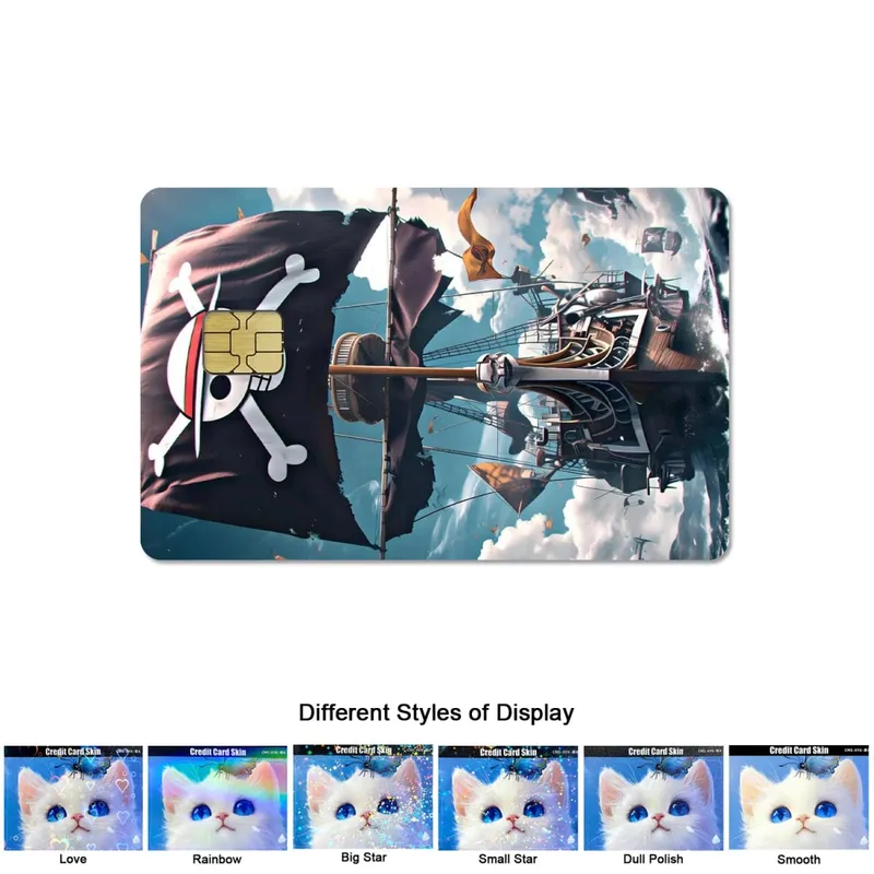 Animation One Piece Luffy Portgus D. Ace 2.5D HD Matte PVC Sticker Film Tape Skin for Credit Card Debit Card Waterproof Sticke