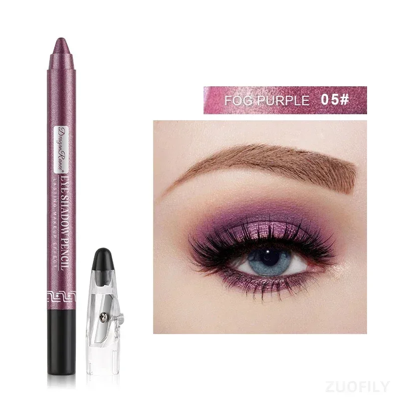 12Colors Glitter Eyeshadow Pen Long Lasting Matte Eye Shadow Palette Shiny Highlighter Silver Purple Eyeliner Pencil Cosmetics — image 9