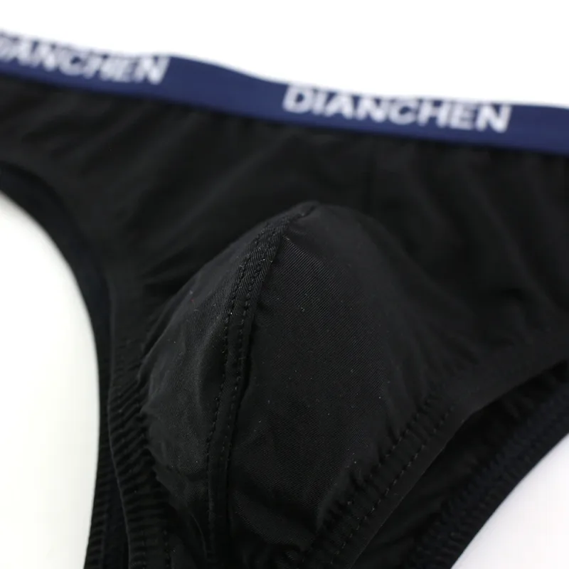 1pc Sexy Men's Elastic Ice Silk Bikini Briefs Shorts Breathable Jockstrap Pouch Underwear Low Waist Man Panties — image 9