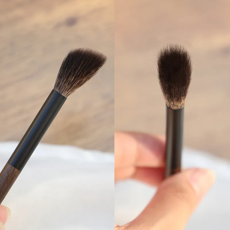 FY07 Professional Handmade Make Up Brush Fluffy Blush Highlighter Brush Soft Blue Squirrel Hair Ebony Wood Handle Makeup Brushes