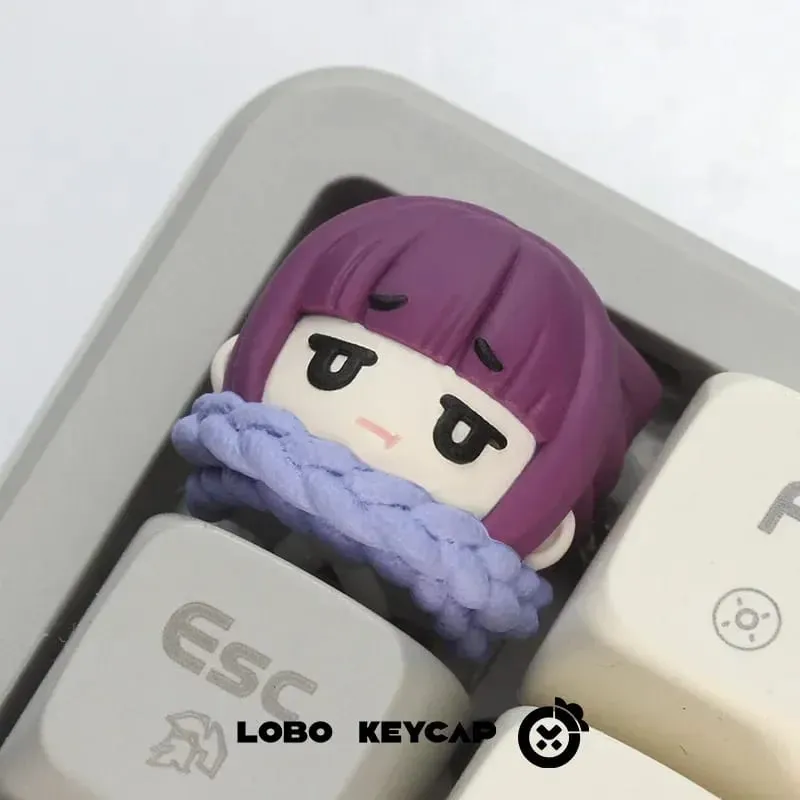 Anime Frieden Theme Series Single Keycap Personalized Resin Fern Cartoon Character Model Toy Mechanical Keyboard Esc Decor Gifts — image 4
