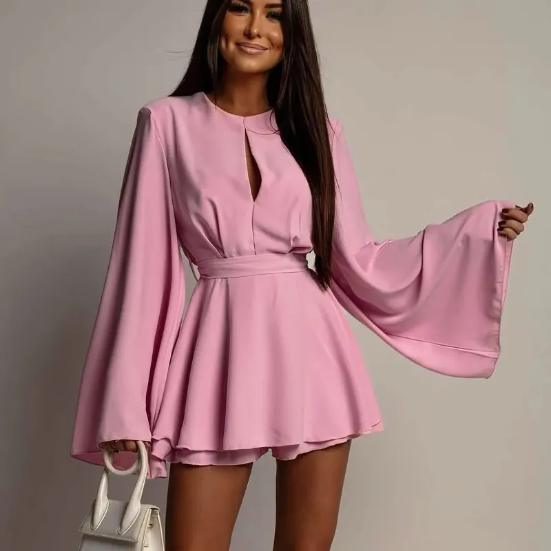 Women's Models Fairy Summer Dresses Backless Slim Round Neck Pure Color Casual Simple Premium Design Fashion Versatile Soft New — image 10
