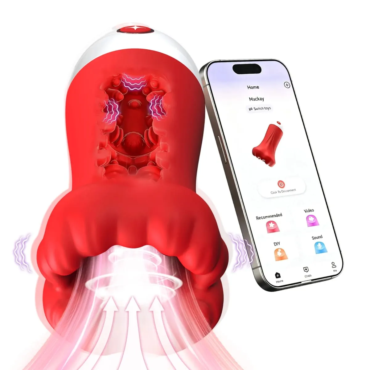 Male Masturbator with Vibrating Pump 9 Speed Stroker 4.98 Inch Deep Throat Blowjob Simulator App Control Suction for Adult Men — image 1