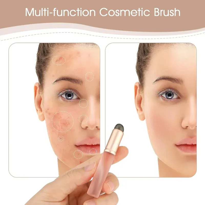 Silicone Lip Brush Small Round Head Smudge Brushes Dust-proof Covered Lip Brush Multifunctional Lipstick Concealer Makeup Tools — image 5