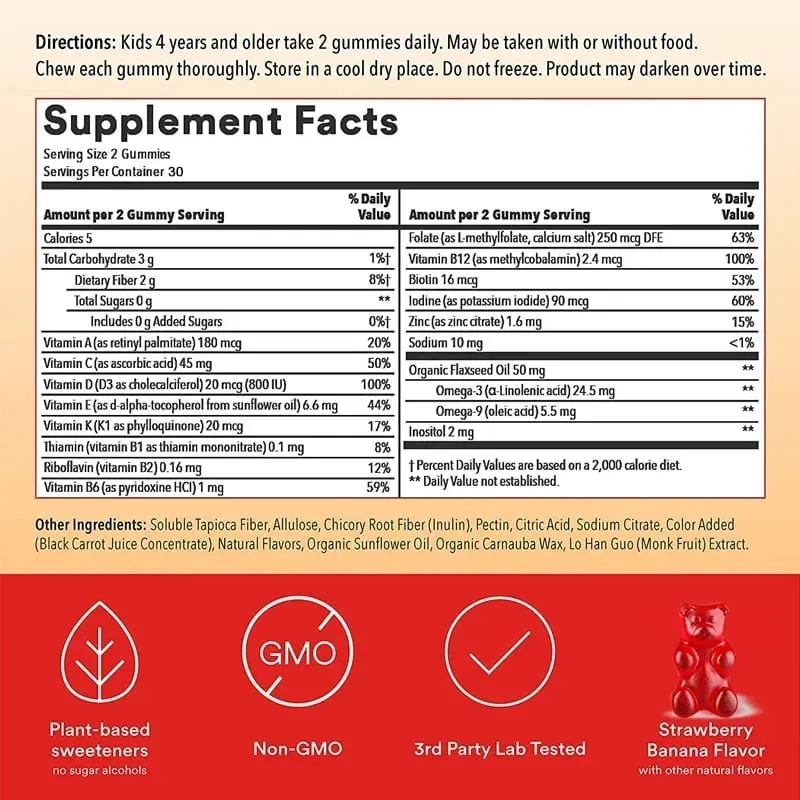Kids Multivitamins Gummies - Promote Brain Development Enhance Immunity Increase Energy Maintain Vitality and Health — image 2
